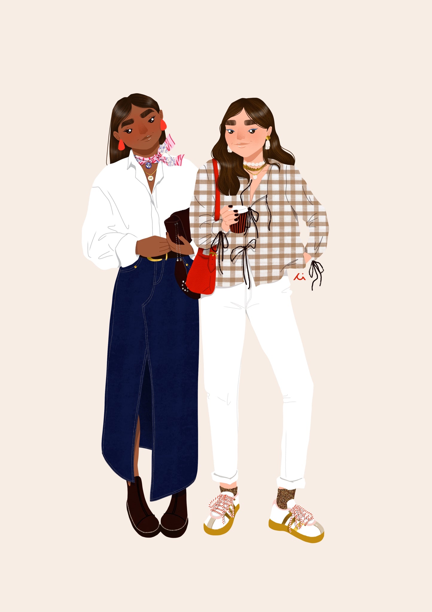 Illustrations personnalisées - Portrait personnalisé en pied