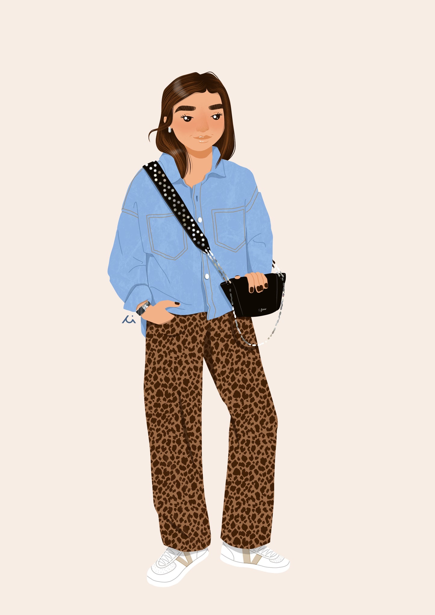 Illustrations personnalisées - Portrait personnalisé en pied