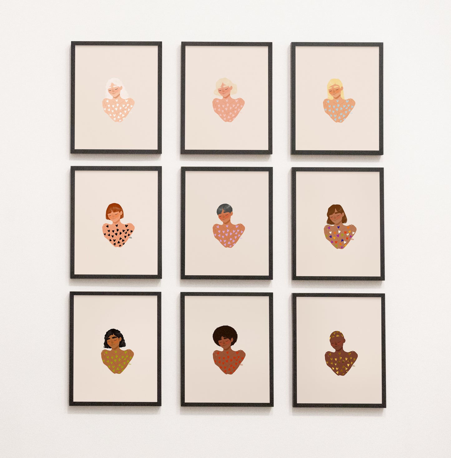 Portrait Femme Personnalisable - Illustration Self Love sur Mesure