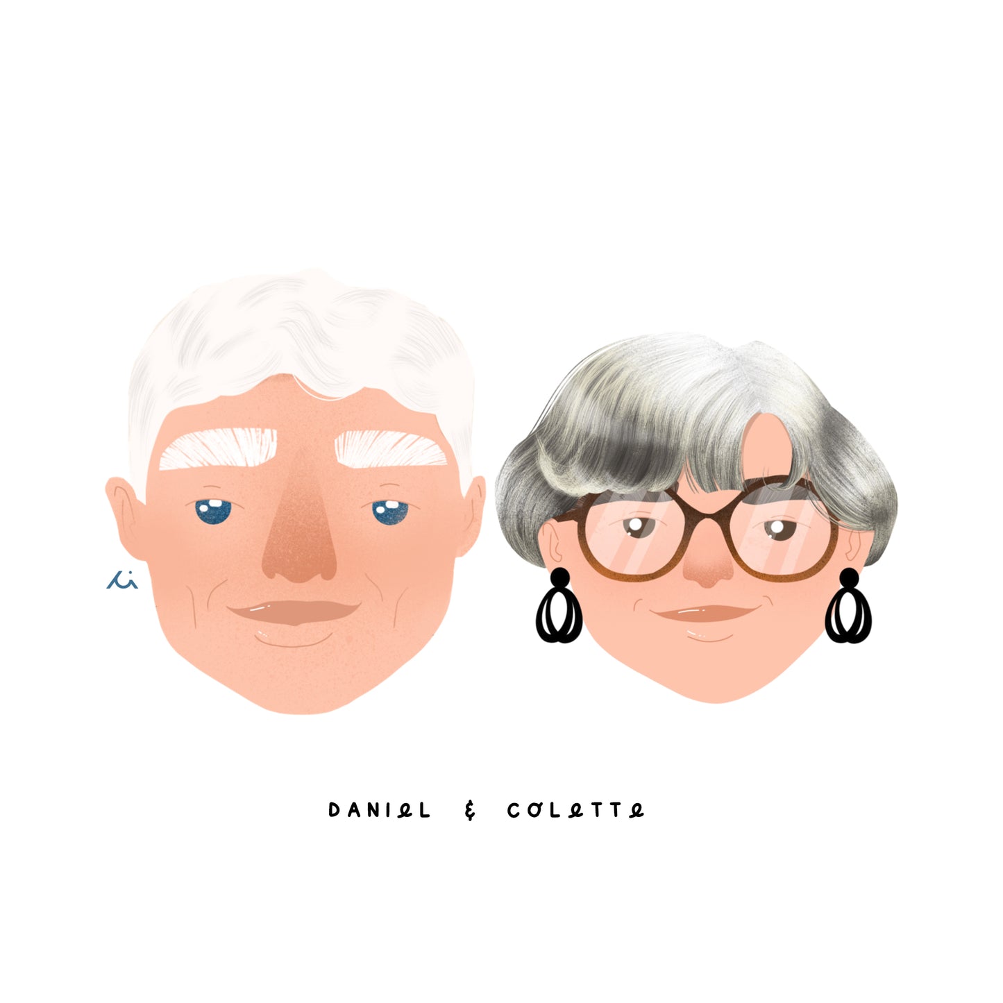 Illustrations personnalisées - Portrait personnalisé Visage