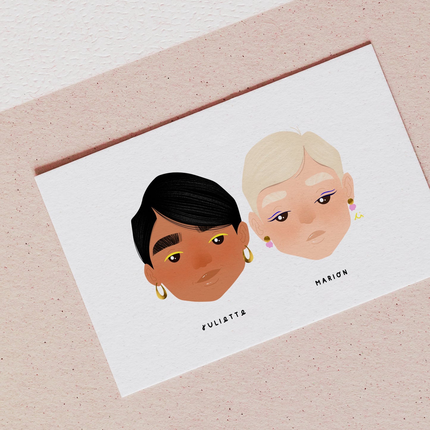 Illustrations personnalisées - Portrait personnalisé Visage