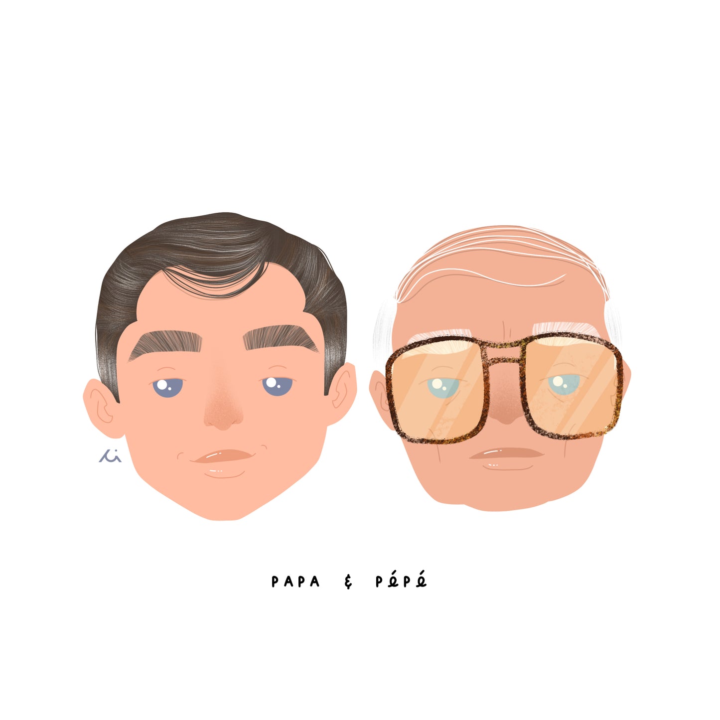 Illustrations personnalisées - Portrait personnalisé Visage