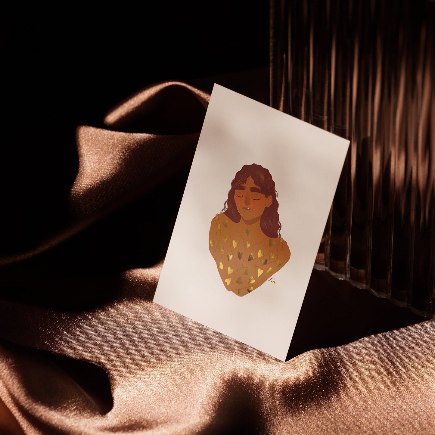 Portrait Femme Personnalisable - Illustration Self Love sur Mesure