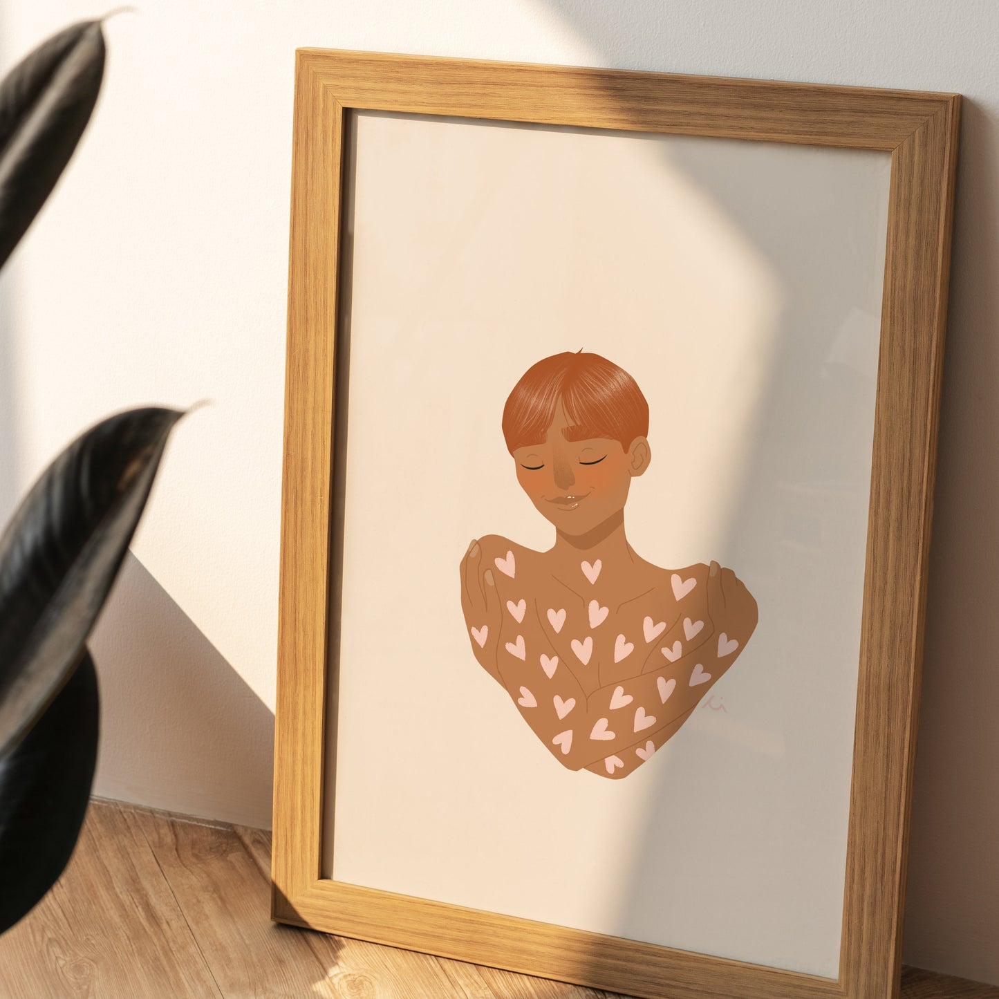 Portrait Femme Personnalisable - Illustration Self Love sur Mesure