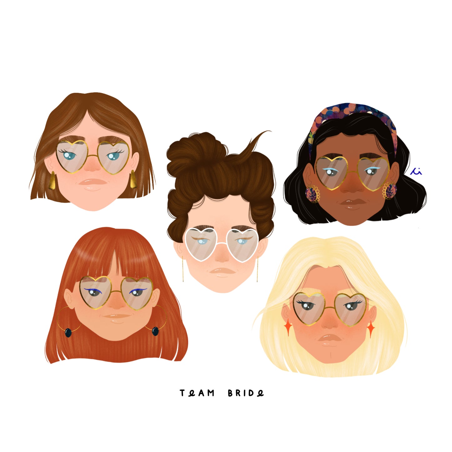 Illustrations personnalisées - Portrait personnalisé Visage