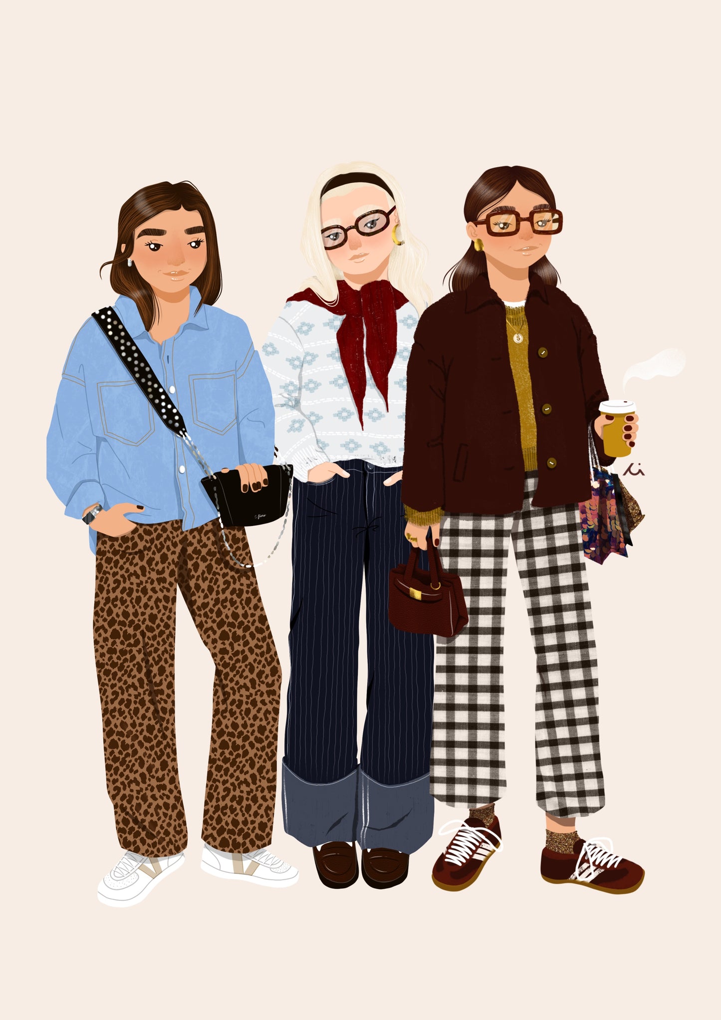 Illustrations personnalisées - Portrait personnalisé en pied